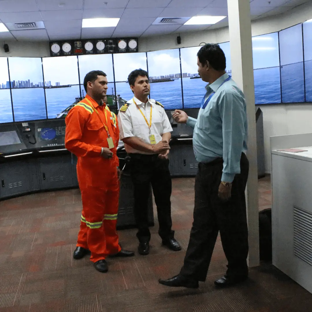 Synergy seafarers undergoing a marine simulation training program