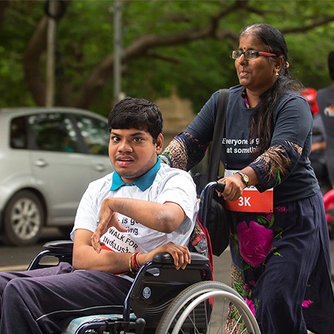 Walkathon organized for differently-abled people