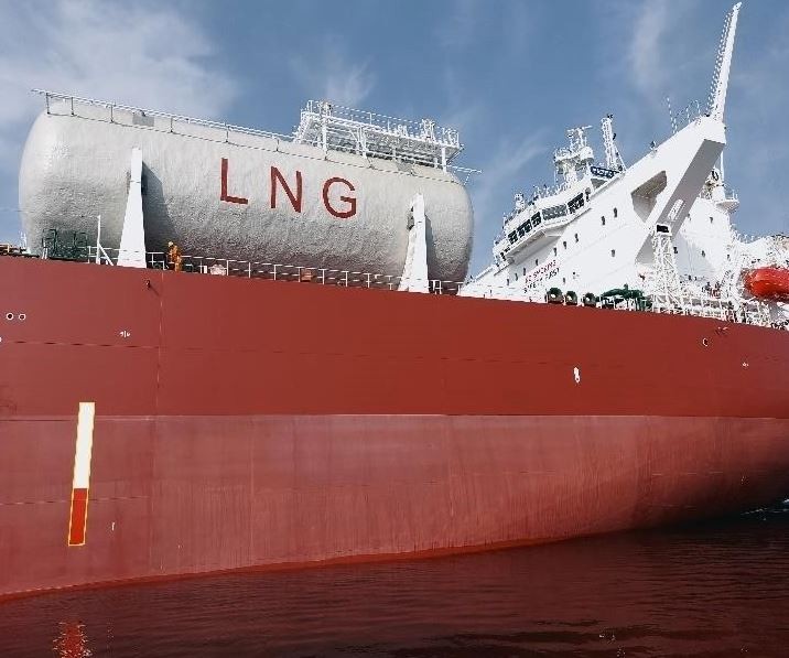 LNG fuel preparation room at vessel