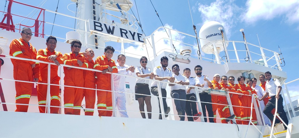 Rescue team of BW Rye vessel