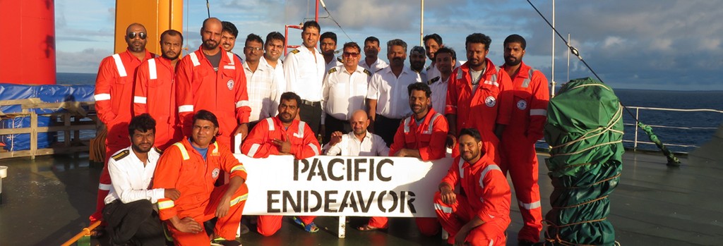 Synergy Marine crew in the pacific endeavour