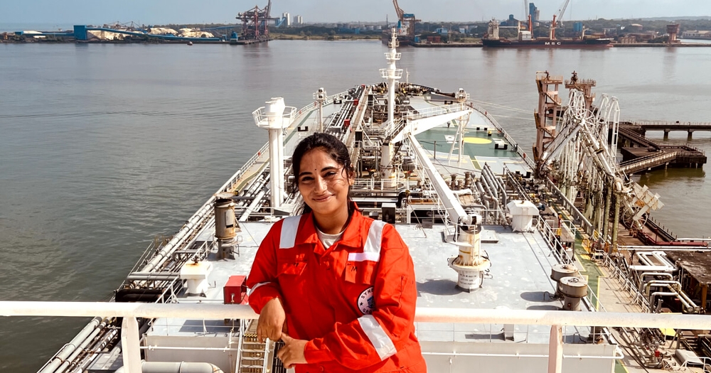 Female Seafarer Meenu Mahesh