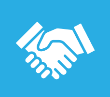 Handshake icon representing contractual clarity and partnership between shipowners and charterers.