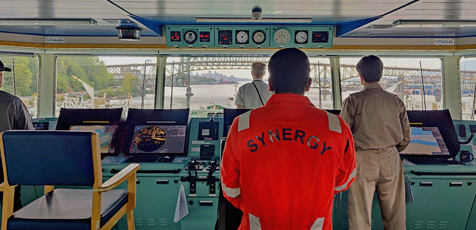 Second Officer - Princeley Reynold Dmello - MT Pacific Opal Pilot Aboard. Helm engaged